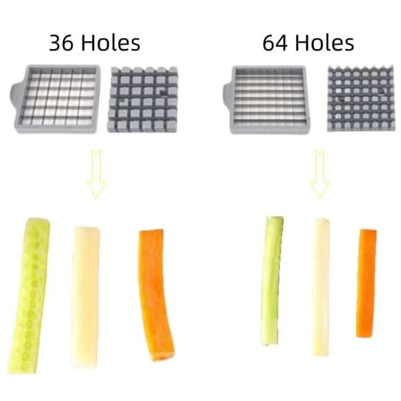 Stainless Steel French Fry Cutter, Vegetable and Potato Slicer, 2 Blade Sizes - Picture 5 of 7